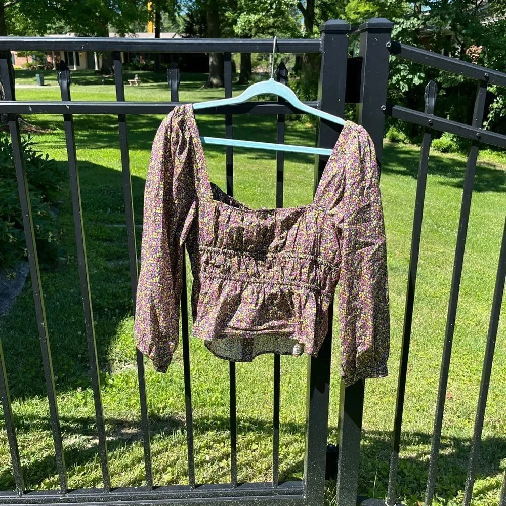 J Crew Liberty Busy Izzy Cinched Waist Top NWT